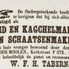 Advertentie 1882 schaatsenmaker W.F.H. Tabernal, Amersfoort