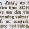 Advertentie 1833 schaatsenmaker P. de Geer, Leiden
