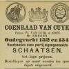Advertentie 1888 schaatsenmaker C. van Cuyk, Haarlem
