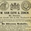 Advertentie 1888 schaatsenmaker W. van Cuyk, Haarlem