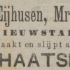 Advertentie 1883 schaatsenmaker H.F. Eijhusen, Zwolle