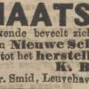 Advertentie 1864 schaatsenmaker K. Bus, Rotterdam