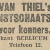 Advertentie 1933 J.C. van Thiel, Berlicum (zoon van J.J.C.van Thiel, Den Dungen)