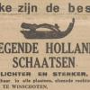 Advertentie 1939 schaatsenmaker B. de Boer, Winschoten