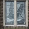 Liduina val op het ijs, gebrandschilderd raam - Schiedam - Henk van Kooy