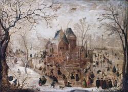 Schaatshistorie.nl | Schilderijen 1600 - 1700 schaatsen en schaatsers