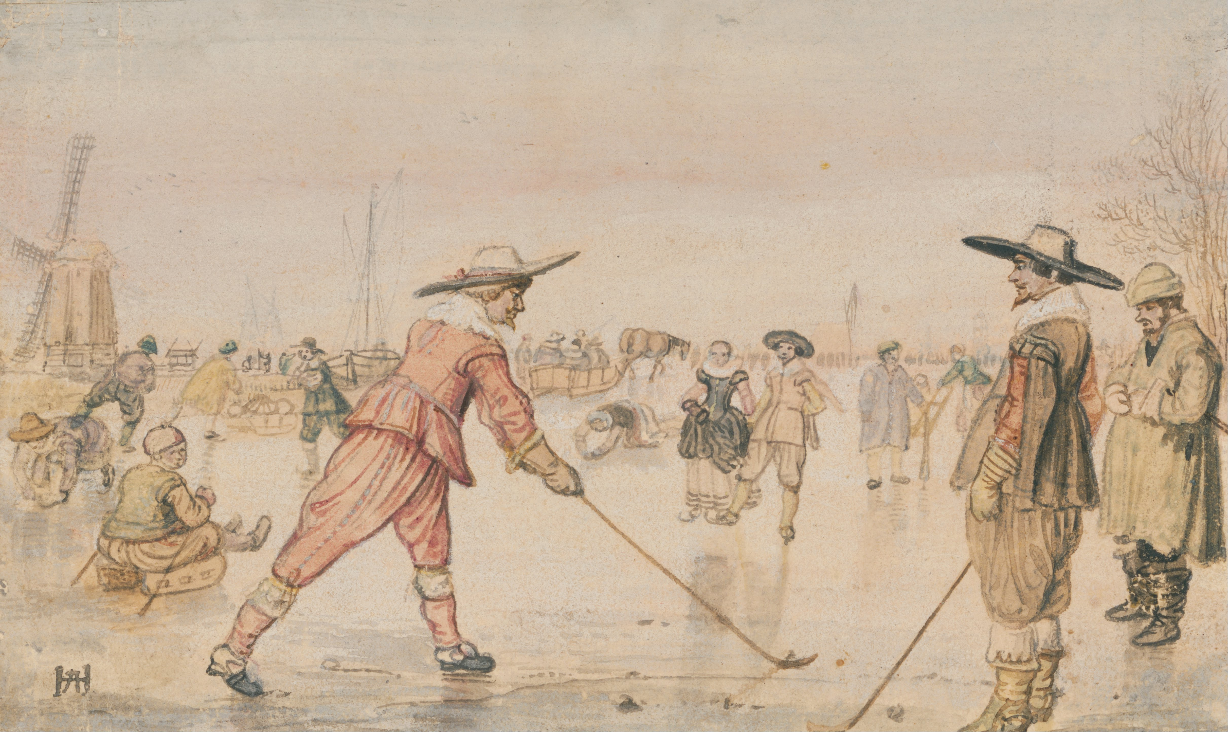 Изобразите нового времени. Хендрик Аверкамп. Хоккей в Голландии в 16 веке. Голландия 16 век хоккей картины. Художник Хендрик Аверкамп картины.