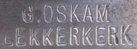 Merkteken schaatsenmaker G. Oskam, Lekkerkerk