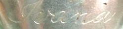 Merkteken op metalen noren van een groep ijzerhandelaren ca.1964