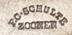 Merkteken Merkteken Krulschaats schaatsenmaker F.C. SCHULTE&ZOONEN , Remscheid (Duitsland)