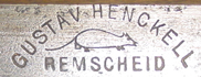 Merkteken schaatsenmaker Gustav Henckell, Remscheid (Duitsland)