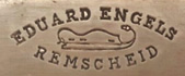 Merkteken schaatsenmaker E. Engels, Remscheid (Duitsland)