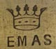 Merkteken EMAS met kroon onbekende schaatsenmaker (Duitsland)