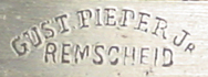 Merkteken schaatsenmaker G. Pieper jr., Remscheid (Duitsland)