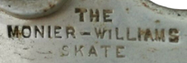 Merkteken The Monier-Williams schaats schaatsenmaker J. Wilson, Sheffield (Engeland)