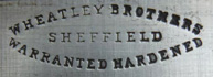 Merkteken schaatsenmaker Wheatley Brothers, Sheffield (Engeland)