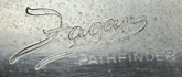 Merkteken metalen kunstschaats PATHFINDER schaatsenverkoper W.H. Fagan, London (Engeland)