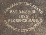 Merkteken schaats patent 18 mei 1875 The Florence Sewing Machine Company