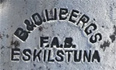 Merkteken Klemschaats schaatsenmaker B&O Liberg, Eskilstuna (Zweden)
