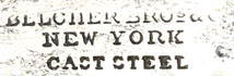 Merkteken Schaatsen op pootjes schaatsenmaker BelcherBros&Co New York (NY USA)