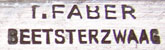 Merkteken schaatsmaker T.Faber Beesterzwaag