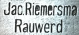 Merkteken schaatsenmaker Jac. Riemersma, Rauwerd