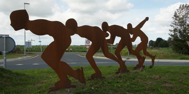 Schaatskunst in de openbare ruimte