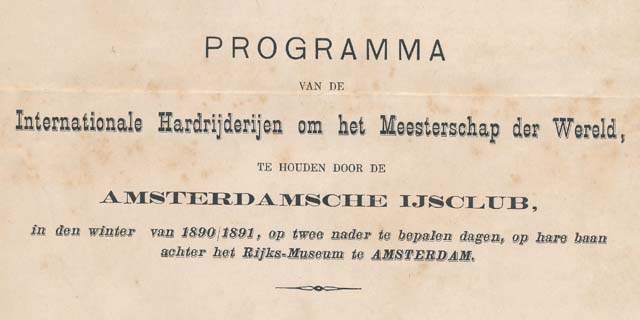 Programma's, uitnodigingen wedstrijden Museumplein Amsterdamsche IJsclub