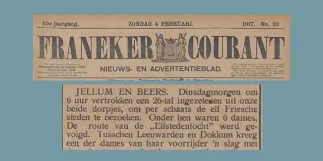 1917 Jellum en Beers, 26 dorpelingen rijden de elf steden